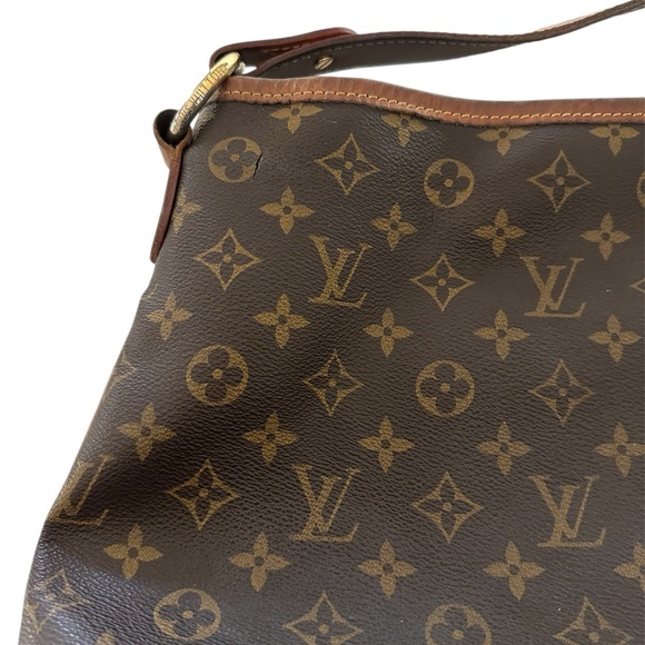 LOUIS VUITTON Delightful MM Brown Monogram Canvas Hobo Bag Discontinued - Picture 10 of 17
